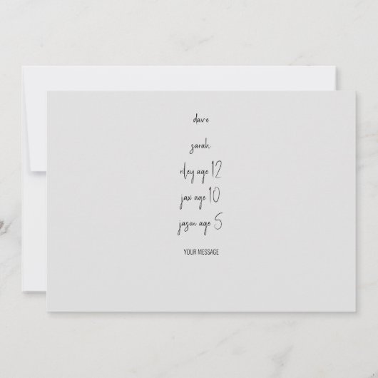 Carte de Noël Digital Tropical Folio & Lights (Dos)