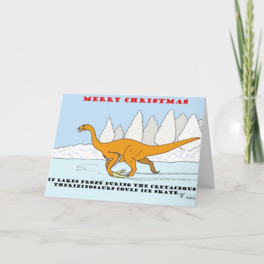 Carte de Noël Dinosaur (Devant)