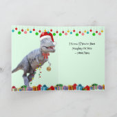 Carte de Noël Dinosaur pliée (Intérieur)