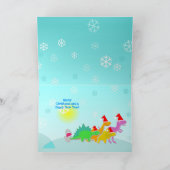 Carte de Noël Dinosaures Carton (Intérieur)