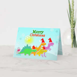Carte de Noël Dinosaures Carton