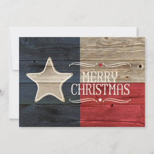 Carte de Noël Distante Wood Texas (Devant)
