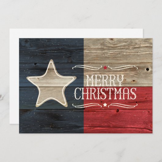Carte de Noël Distante Wood Texas (Devant / Derrière)