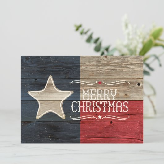 Carte de Noël Distante Wood Texas (Debout devant)