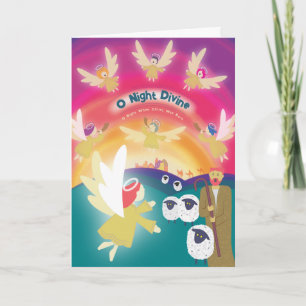 Carte de Noël divine de nuit