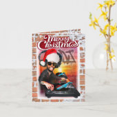 Carte de Noël DJ SWAG (Fleur jaune)