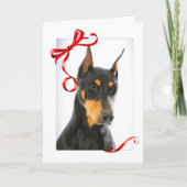 Carte de Noël Doberman (Devant)