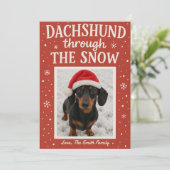 Carte de Noël Dog Dachshund (Debout devant)