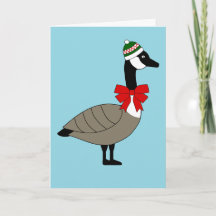 Carte de Noël d'oie canadienne