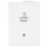 Carte de Noël d'oiseau à pattes bleues (Dos)