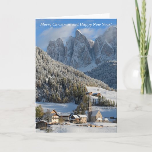 Carte de Noël Dolomites Alpes (Devant)