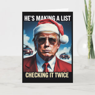 Carte de Noël Donald Trump Vacances de la liste