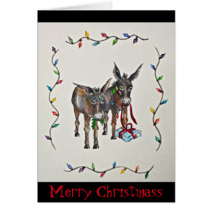 Carte de Noël Donkey