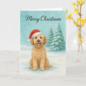 Carte de Noël Doodle d'or - Carte de vacances (Fleur jaune)