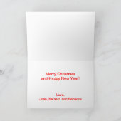 Carte de Noël d'or de flocon de neige de rapport (Intérieur)