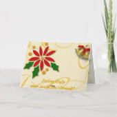 Carte de Noël dorée (Dos)