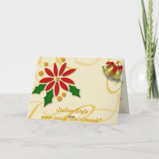 Carte de Noël dorée (Dos)