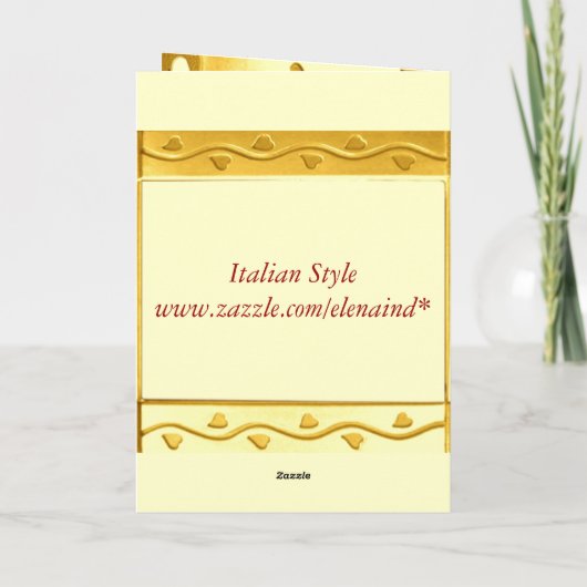 Carte de Noël dorée (Dos)