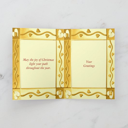 Carte de Noël dorée (Intérieur)