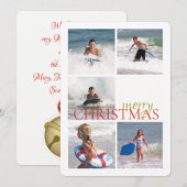 Carte de Noël double face avec cloche de Noël (Devant / Derrière)