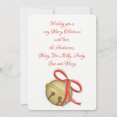 Carte de Noël double face avec cloche de Noël (Dos)