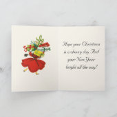 Carte de Noël douce de fille (Intérieur)