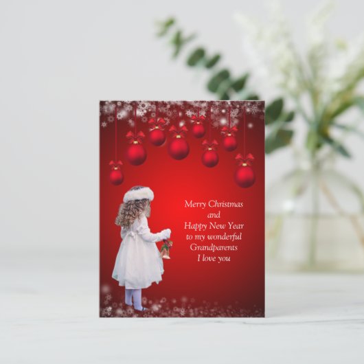 Carte de Noël douce pour grands-parents (Debout devant)