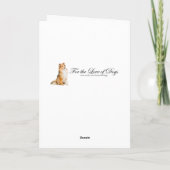 Carte de Noël douce Sheltie (Dos)