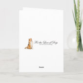 Carte de Noël douce Sheltie (Dos)