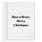 Carte de Noël d'ours de balle de foin (Intérieur (Droit))