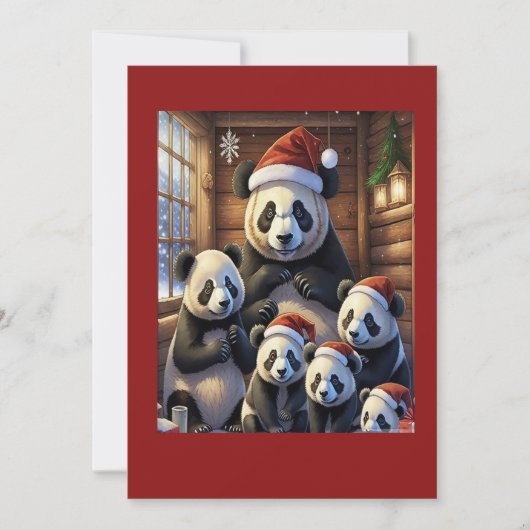carte de Noël d'ours panda (Devant)
