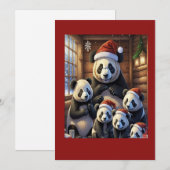 carte de Noël d'ours panda (Devant / Derrière)