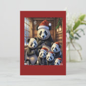 carte de Noël d'ours panda (Debout devant)