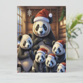 Carte de Noël d'ours pandas (Debout devant)