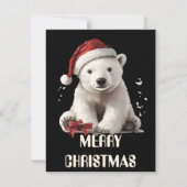 Carte de Noël d'ours polaire (Devant)