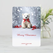 Carte de Noël d'Ours Polaire (Debout devant)