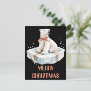 Carte de Noël d'ours polaire
