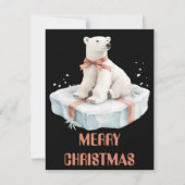 Carte de Noël d'ours polaire (Devant)