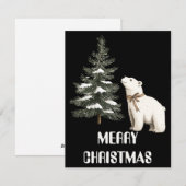Carte de Noël d'ours polaire (Devant / Derrière)