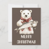 Carte de Noël d'ours polaire (Devant)