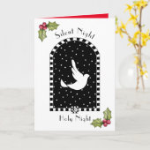 Carte de Noël Dove In Snowy Sky (Fleur jaune)