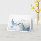 Carte de Noël Doves of Peace (Fleur jaune)