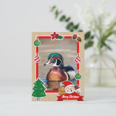 Carte de Noël Drake Duck Wood (Debout devant)