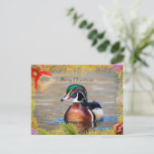 Carte de Noël Drake Duck Wood (Debout devant)