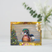 Carte de Noël Drake Duck Wood (Debout devant)