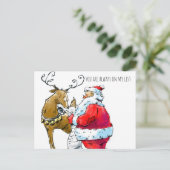 Carte de Noël drôle (Debout devant)