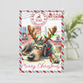 Carte de Noël drôle (Debout devant)