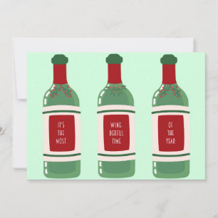Carte de Noël drôle au vin