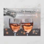 Carte de Noël drôle au vin rosé (Devant)