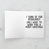 CARTE DE NOËL DRÔLE AVEC CHAT SUR LES TOILETTES (Intérieur)